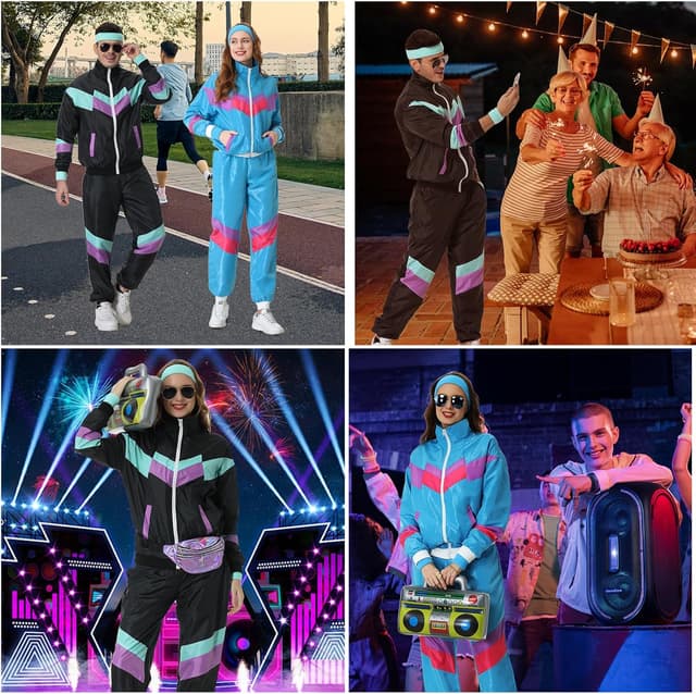 Detalle 2 de KUKIKUKI 80er 90er Tracksuit 80er Outfit