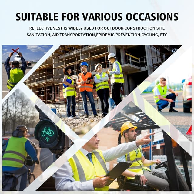 Thumbnail 6 de YUANVEST Hi-Vis Vest for Men & Women with 2-inch Reflective Strips and 5 Pockets