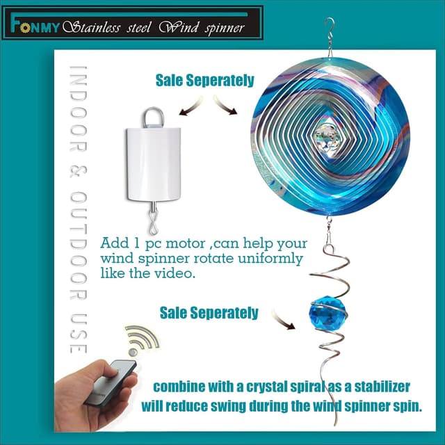 Thumbnail 6 de FONMY Mandala Wind Spinner 12-inch Yard Art