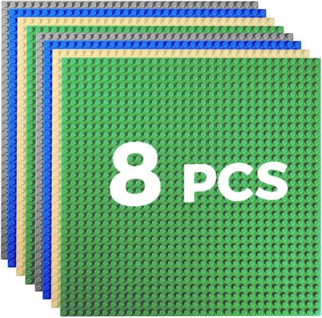 Detalle de HUIZDQ 8 Pack Classic Baseplates 10" x 10" multicoloured ๐