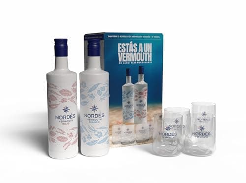 Thumbnail 1 de Vermut Nordés 1L Rojo y Blanco + 4 Vasos 🍹