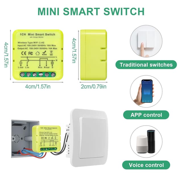 Thumbnail 1 de Interruttore smart WiFi controllo app e vocale