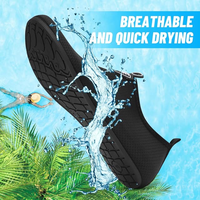 Detalle de sportvibe Beach Water Shoes for Men & Women – breathable quick-dry slip-on aqua shoes