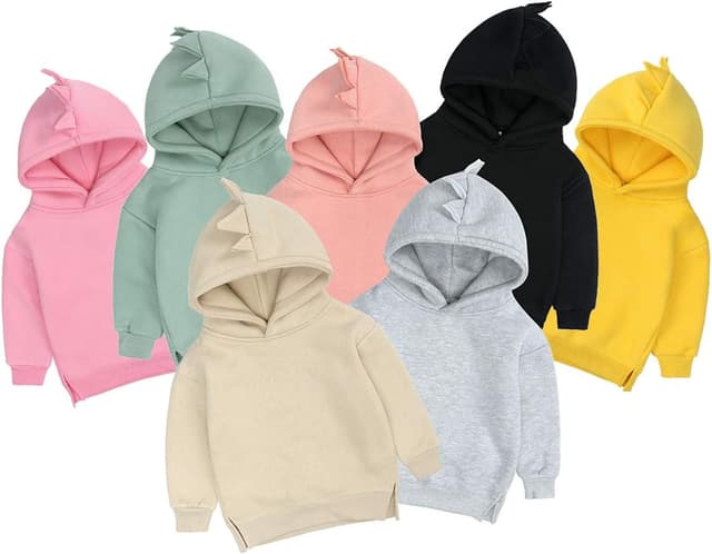 Thumbnail 2 de Famuka Toddler Hoodie Solid Colour Sweatshirt