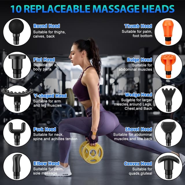 Thumbnail 4 de TOLOCO Massage Gun 10-Head Percussion Massager