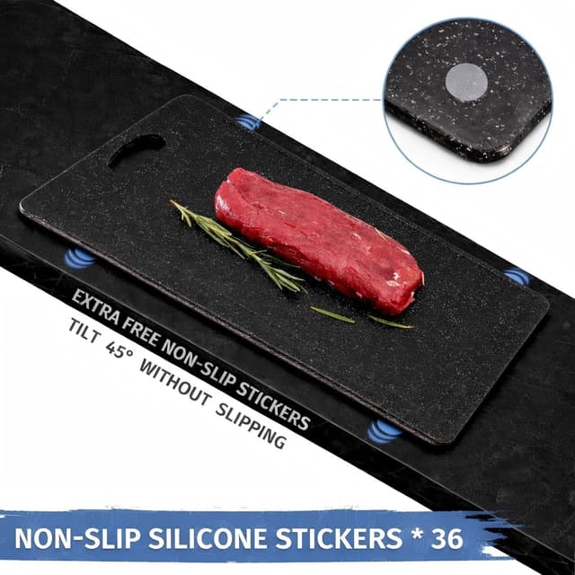 Detalle de DIFULI Schneidebrett Set 3-teilig Granitoptik