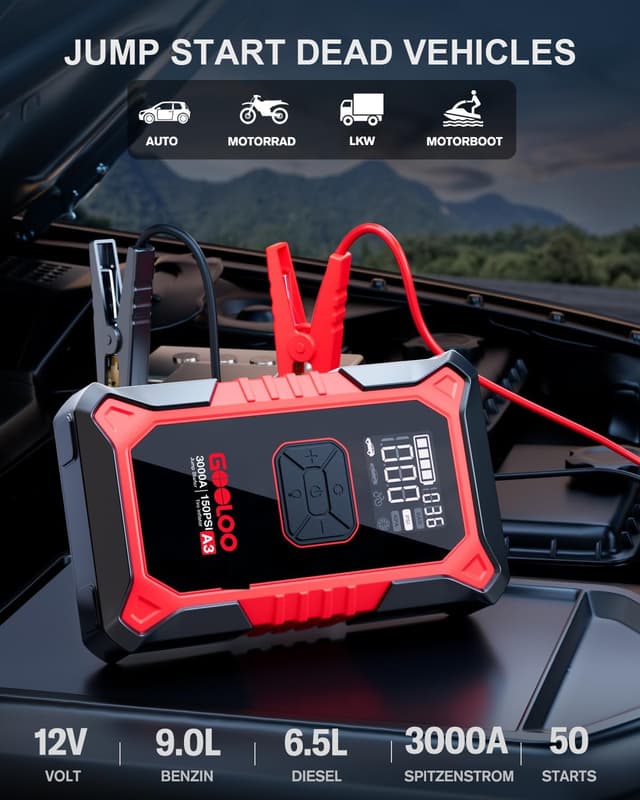 Detalle 2 de GOOLOO A3 Starthilfe 3000A
