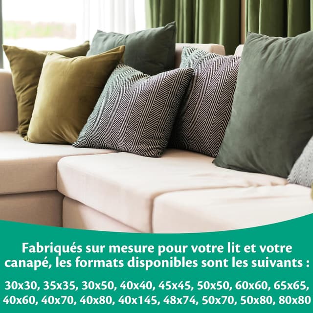 Thumbnail 4 de Flowen coussin canapé 50x50, lot de 4