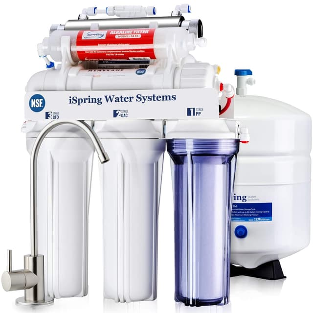 Detalle de iSpring RCC7AK-UV 7-Stage Under Sink Reverse Osmosis System with Alkaline Remineralisation + UV, 75 GPD
