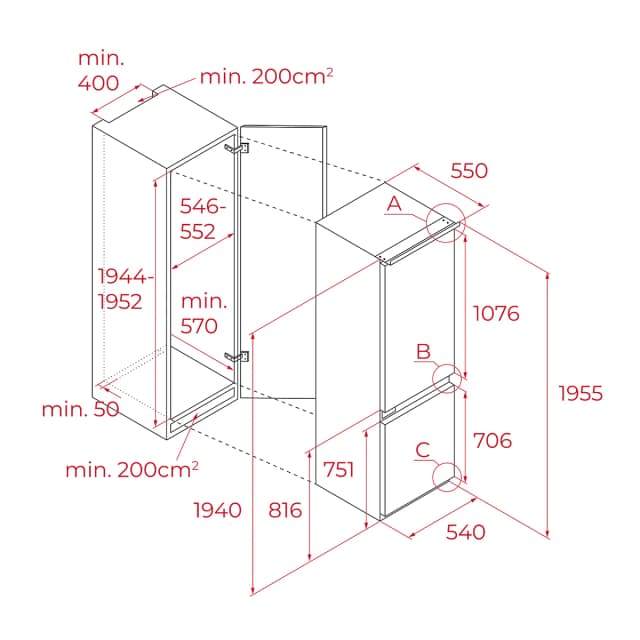 Detalle 2 de Teka RBF 78385 FI Frigorífico combi Dual Temp Control