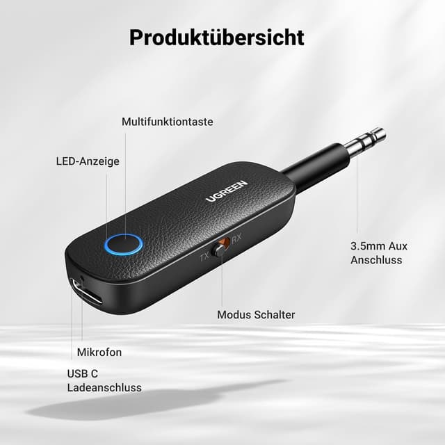 Thumbnail 5 de UGREEN Bluetooth Sender und Empfänger 140 mAh