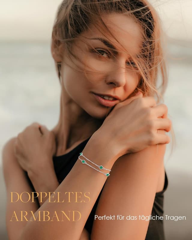 Detalle de LOUISA SECRET bracciale donna in argento 925 con zirconi