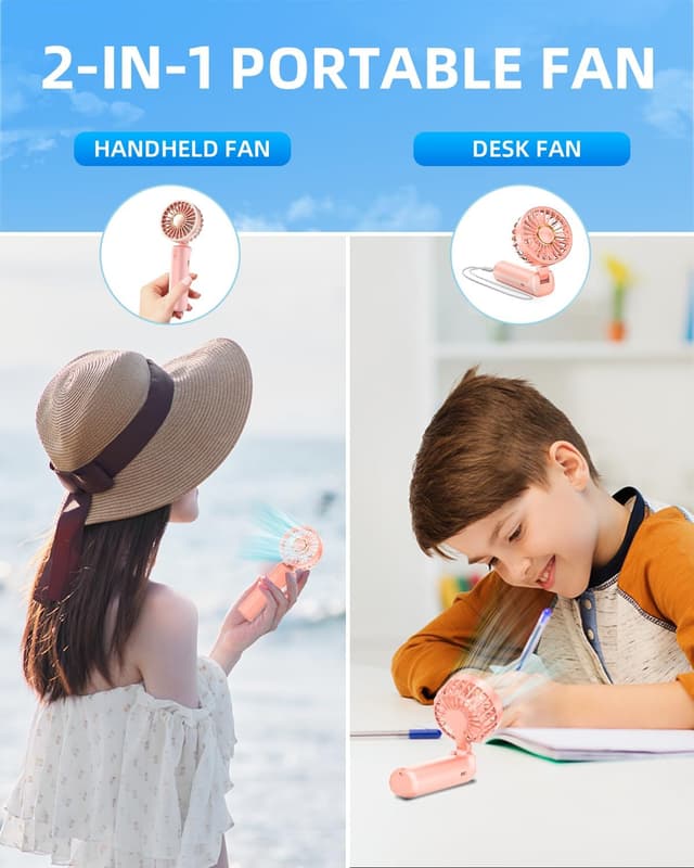 Detalle 2 de Hssio mini handheld fan 1800mAh