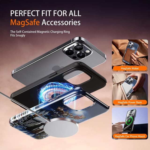 Detalle de DorisMax iPhone 13 Pro Christmas case for wireless charging