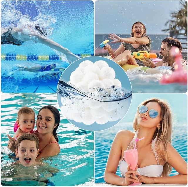 Detalle 2 de Ktxaby 700g Pool Filter Balls for Sand Filter (replacement for 23kg pool sand)