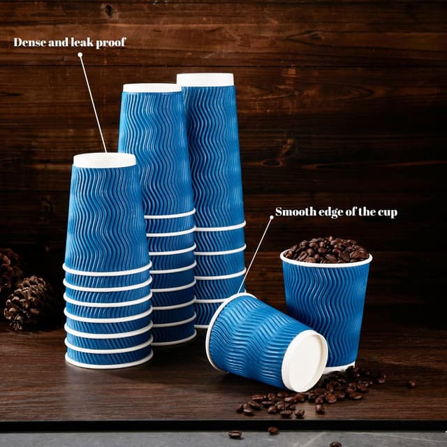 Detalle 2 de Lamosi Coffee Cups 12 oz disposable paper cups 🥤