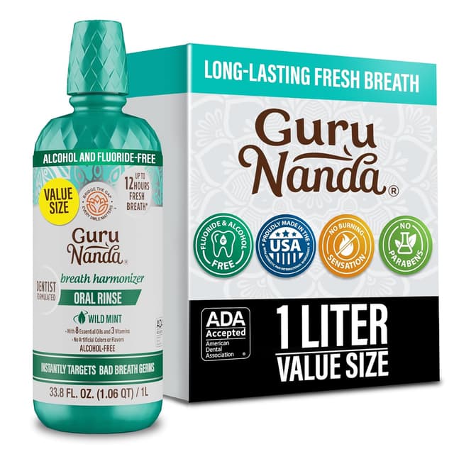 Imagen de GuruNanda Fresh Breath Mouthwash 33.8 oz 🪥 en OfertitasTOP