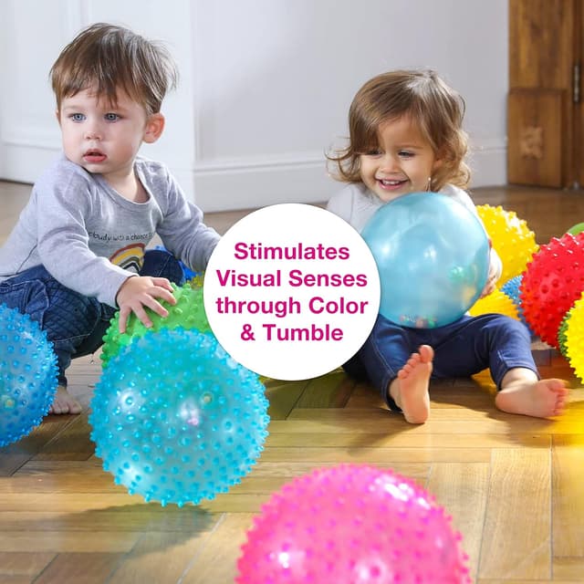 Detalle de BSM EDUSHAP Balle arc-en-ciel transparente 6M (Édition 705373) – ballon souple dès 6 mois