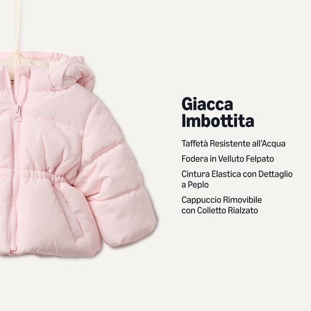 Detalle 2 de Amazon Essentials Bambine e Ragazze piumino con cappuccio idrorepellente (con capocca rimovibile)