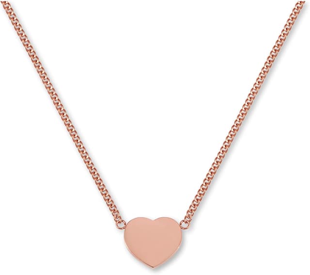 Detalle de GD GOOD.designs Herzkette für Damen – verstellbar 42–47 cm mit Herzanhänger in Gold 18K, Silber oder Roségold