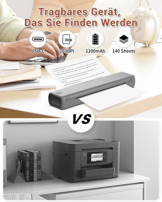 Thumbnail 3 de Phomemo M08F stampante portatile Bluetooth A4