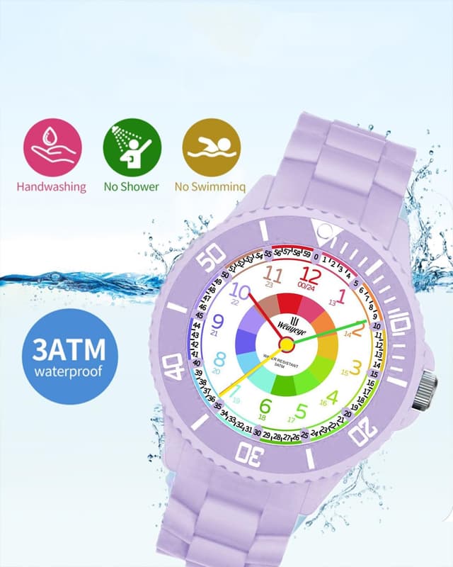 Detalle 2 de Montre éducative enfant 3ATM pour 5-18 ans