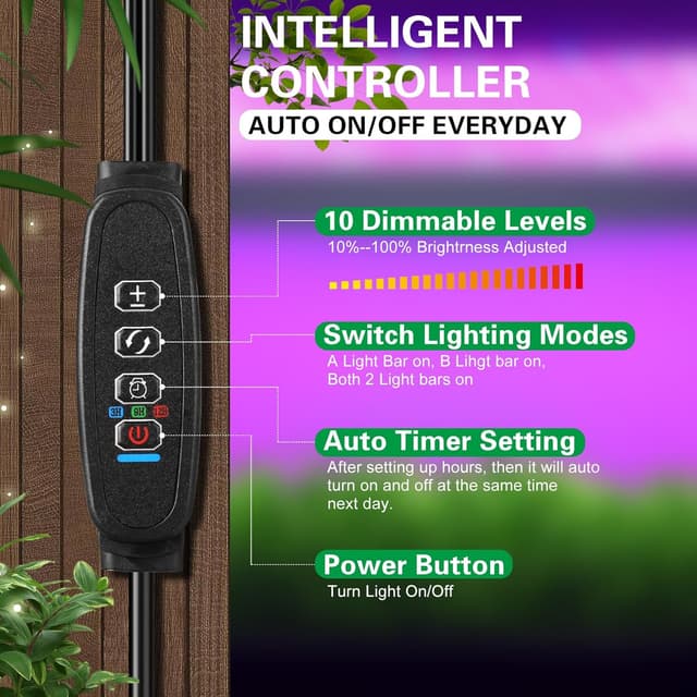 Detalle de Grow Light Strip 120 LEDs 6.56ft for indoor plants 🌱