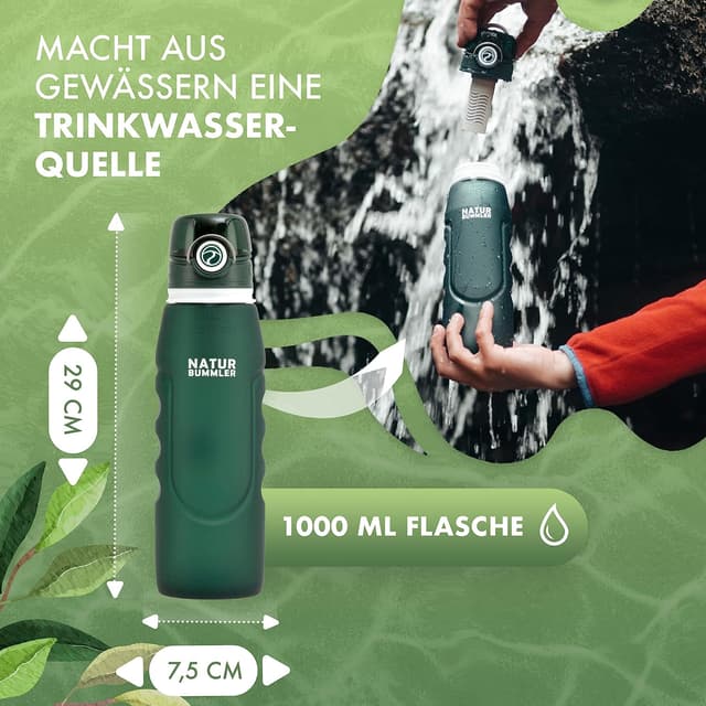 Thumbnail 1 de NATURBUMMLER Wasserfilter Flasche 1000 ml