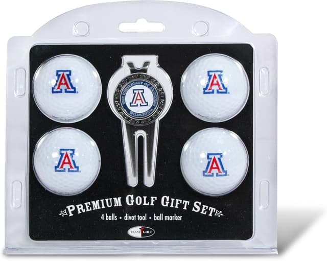 Detalle de Team Golf NCAA Regulation Size Golf Balls Gift Set (4 Balls) with Divot Tool & Magnetic Marker