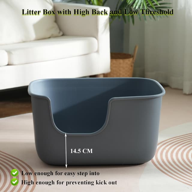 Detalle de Vealind Large High Sided Cat Litter Tray, 22 in