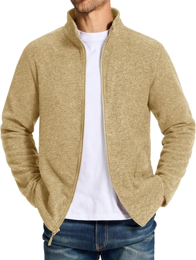 Detalle 2 de EKLENTSON men’s full-zip lightweight fleece jacket with zip pockets