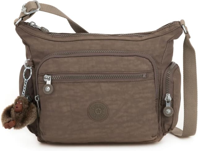 Detalle de Kipling Gabbie S bandolera pequeña beige