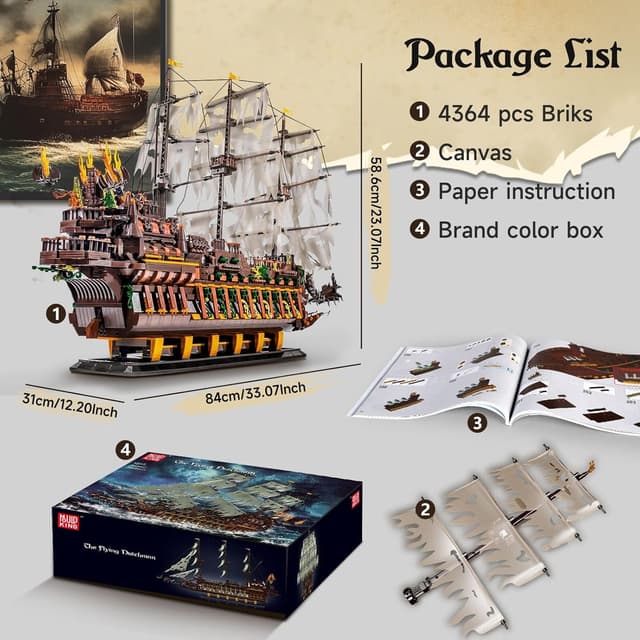 Detalle 2 de Mould King 13197 bateau pirate 4364 pièces