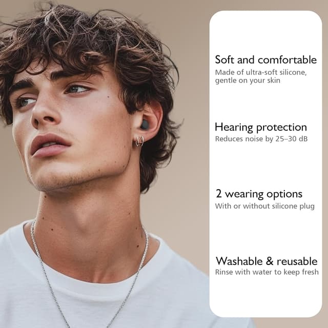 Detalle de Jayine Ear Plugs for Sleep 25 dB noise reduction