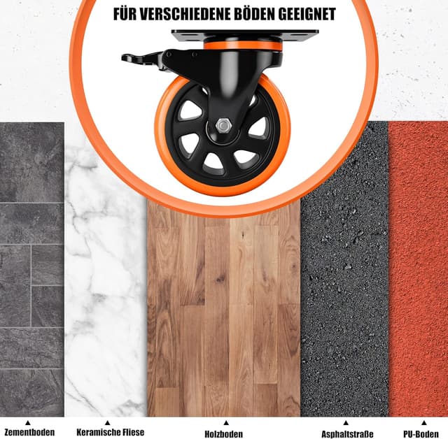 Thumbnail 4 de Asibaade Schwerlastrollen 100 mm bis 600 kg