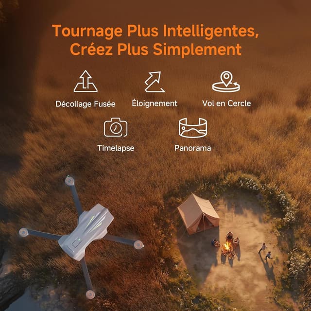 Detalle 2 de Ameta S20 Drone avec caméra 4K, GPS, retour automatique et modes intelligents (FPV WiFi) — idéal pour débuter