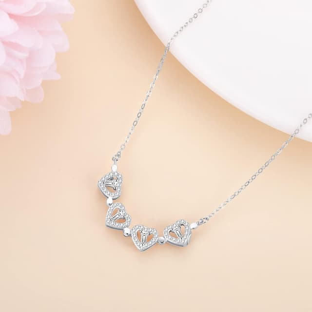 Detalle de Collier trèfle à 4 feuilles en argent 925 Jrêveinfini (pendentif 15 mm) porte-bonheur