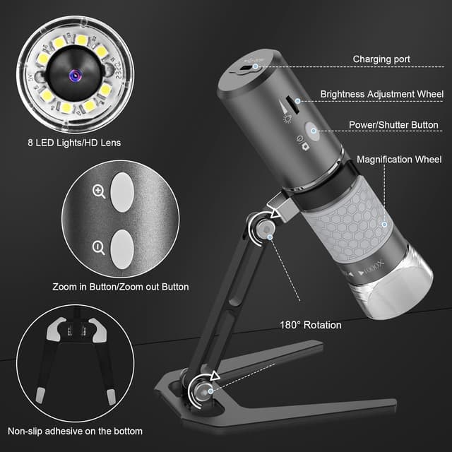 Thumbnail 6 de Ninyoon 4K WiFi Microscope 50-1000X