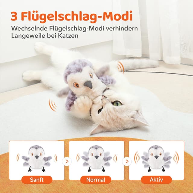 Thumbnail 2 de Potaroma Katzenspielzeug Flatternder Vogel 10,2 cm