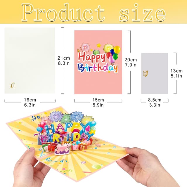 Detalle de DLYMXGC Balloon Firework Card 3D