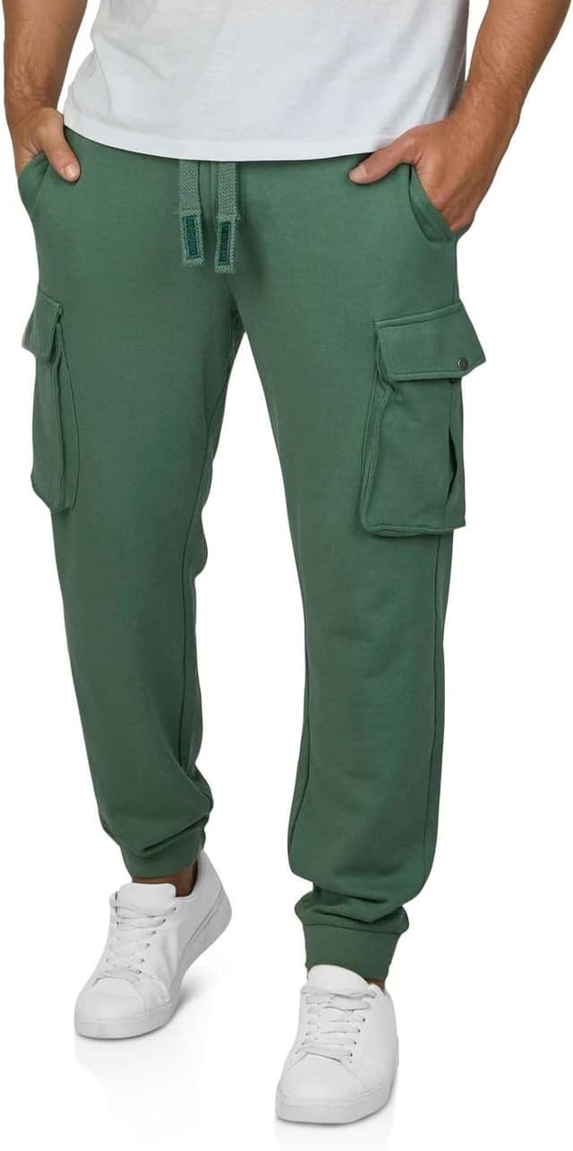 Detalle 2 de riverso Cargo Jogginghose Herren RIVLoris – Baumwoll-Mix mit Cargolook und Taschen