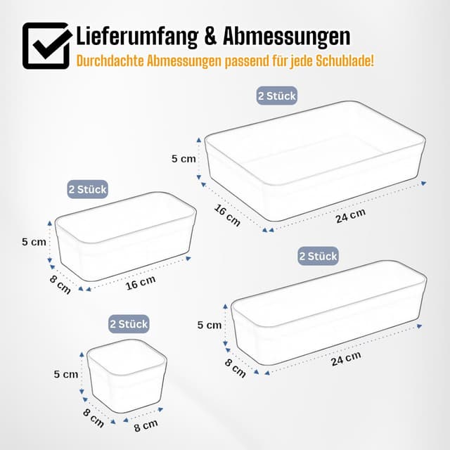 Thumbnail 3 de Gariella Schubladen-Organizer 8 Boxen