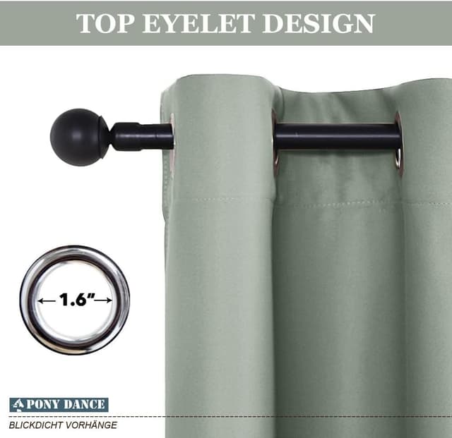 Thumbnail 6 de PONY DANCE Blickdichte Vorhang 210Ă200 cm đȘ