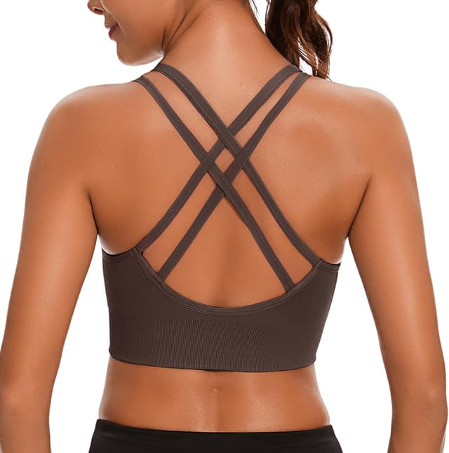 Detalle de Leversic Brassière Sport Femme sans armature rembourrée, fitness/jogging/yoga (S-XL)