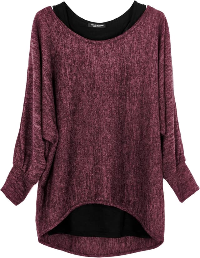 Detalle 2 de Emma & Giovanni Oversize Pullover (2er-Set) für Damen – Pullover & Tank-Top Style mit Loose Fit