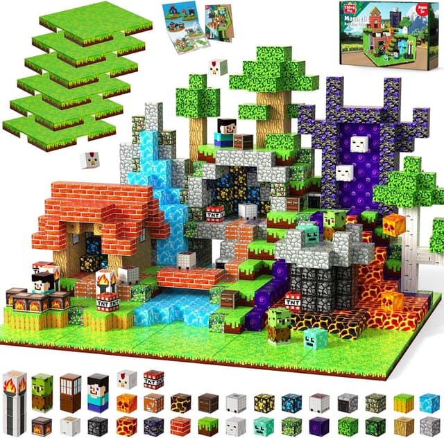 Detalle de GraceDuck 150 Magnetic Building Blocks for Kids 🧩