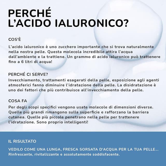 Detalle de Siero Viso Antirughe Donna e Uomo con Acido Ialuronico Puro altamente concentrato (vegano) – 50 ml