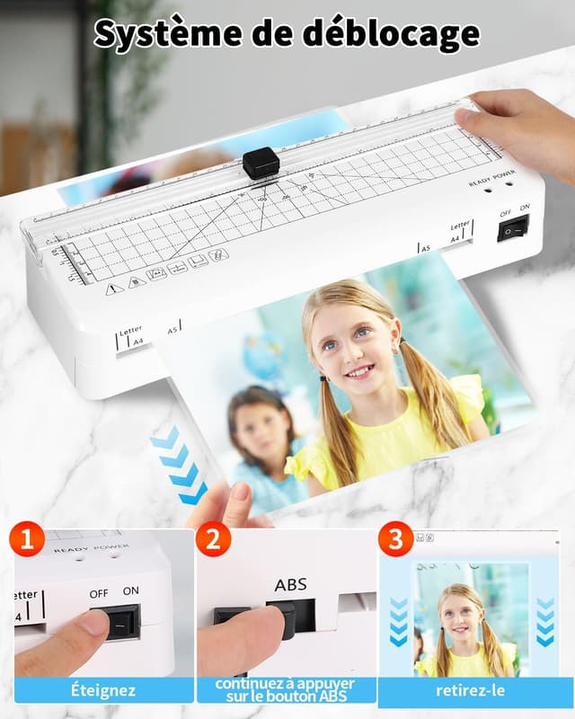 Detalle 2 de Plastifieuse A4 Chauffage Rapide 360 mm/min