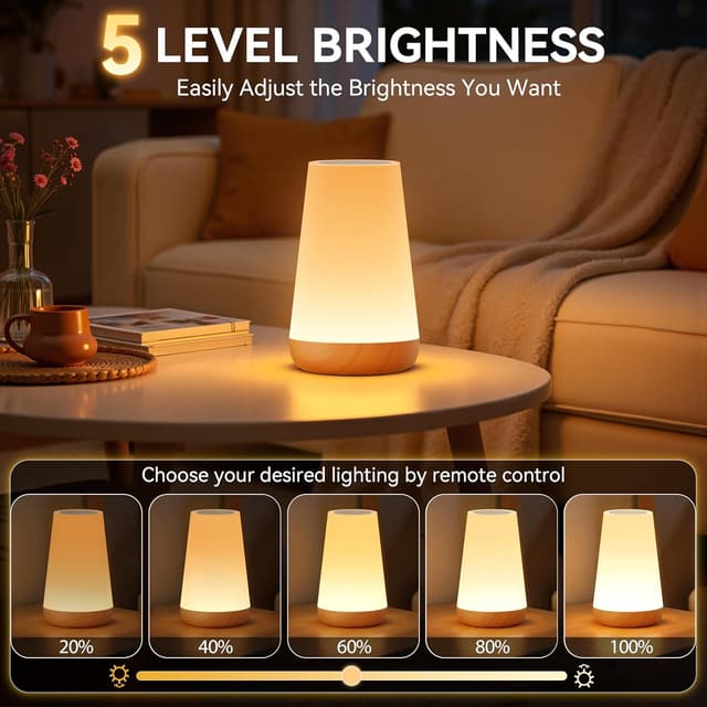 Detalle 2 de Auxmir Night Light 2500mAh LED touch lamp