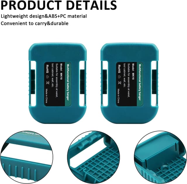 Thumbnail 4 de QUPERR Akkuhalter 6 Pack für Makita 18 V